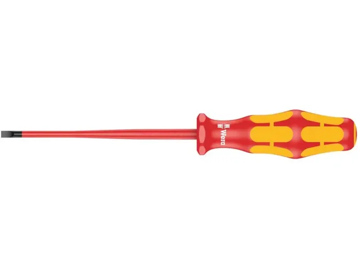 160 iS VDE-insulated slotted screwdriver with reduced blade diameter, 0.6 x 3.5 x 100 mm
