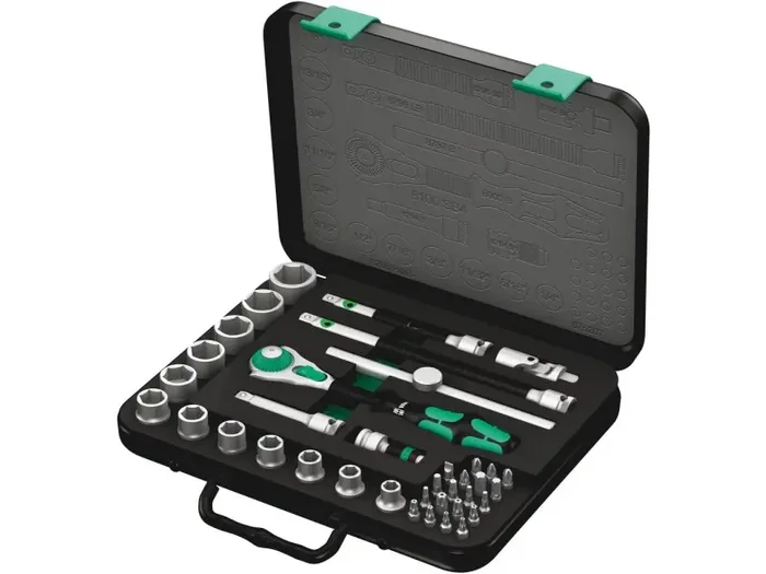 8100 SB 4 Zyklop Speed ratchet set, 3/8″ drive, imperial, 38 pieces