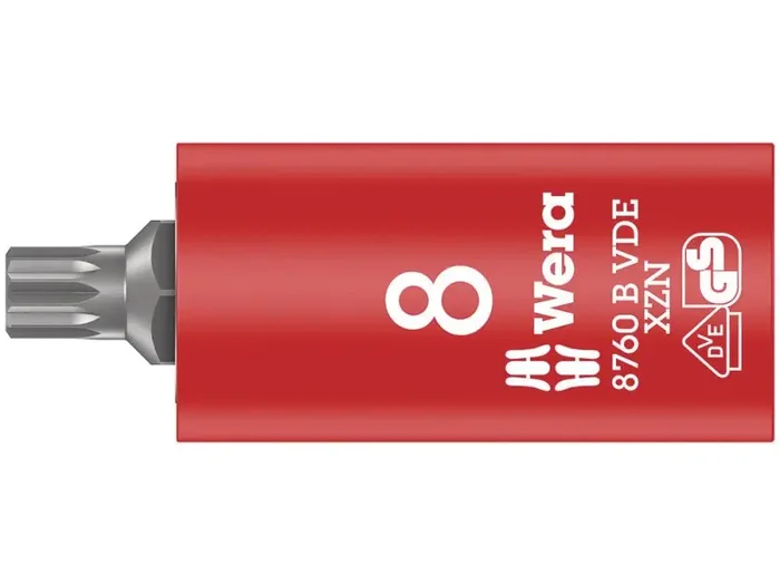 8760 B VDE XZN Zyklop bit socket, insulated, with 3/8″ drive, for multi-tooth screws, M 8 x 59 mm