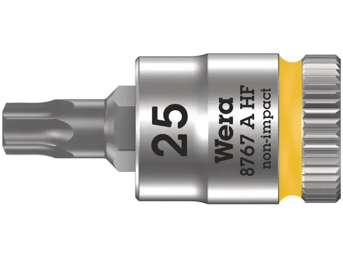 8767 A HF TORX® Zyklop bit socket with 1/4″ drive, with holding function, TX 25 x 28 mm