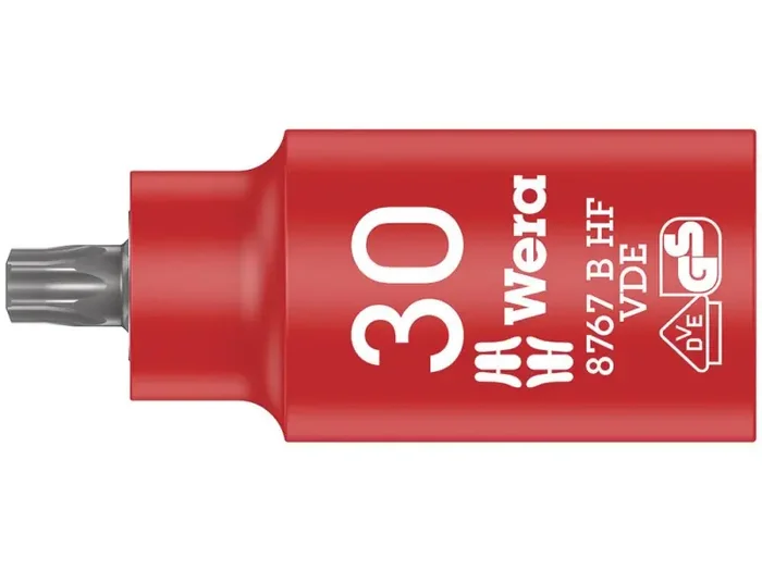 8767 B VDE HF TORX® Zyklop bit socket, insulated, with 3/8″ drive, with holding function, TX 30 x 55 mm