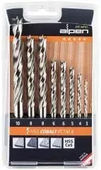 Alpen Holzspiralbohrersatz PCTM 8-tlg.D.3,4,5,2×6,2x 8,10mm HSS-Co5