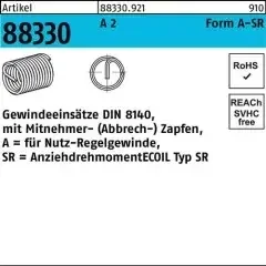 Amecoil Gewindeeinsatz R 88330 FormA M6x 6 A 2 200 Stück