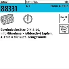 Amecoil Gewindeeinsatz R 88331 FormA-Fein M12x1,5×12 A 2 15 Stück