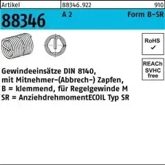 Amecoil Gewindeeinsatz R 88346 FormB-SR BM 24x 48 A 2 10 Stück