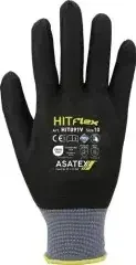 Asatex Handschuhe Hit Flex V Gr.10 schwarz/grau EN 388 PSA II