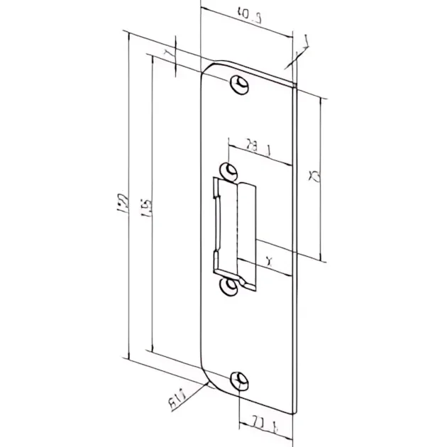 Assa Abloy Flachschließblech ——-65B35-01