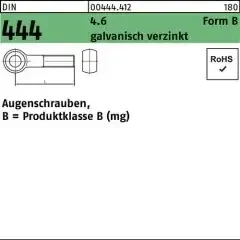 Augenschraube DIN 444 Form B BM 20 x 110 4.6 galvanisch verzinkt 10 Stück