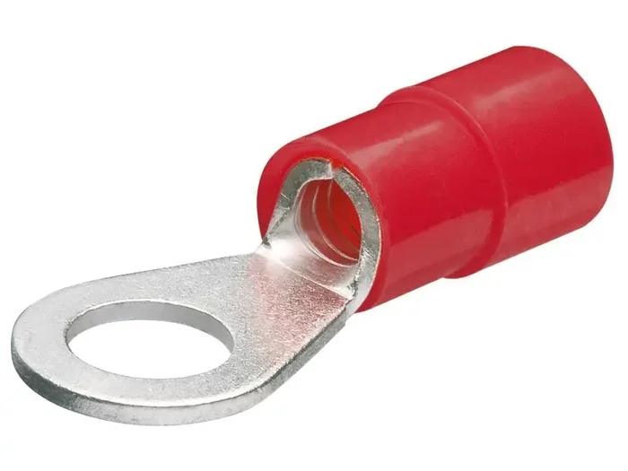 Cable lug/ring shape insulated red (200x)