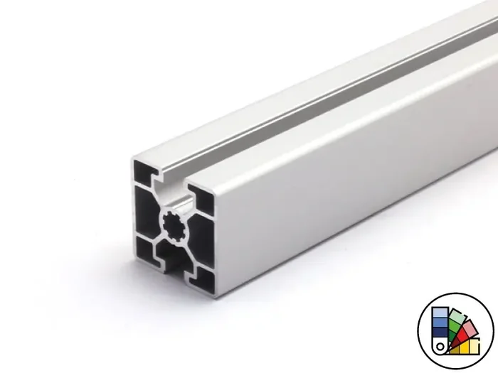 Designprofiel / aluminium profiel 45x45L – 2N-180° – B-type groef 10 (licht) – staaflengte 3 meter – poedercoating verkrijgbaar in diverse kleuren