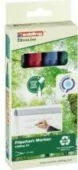 Edding Flipchartmarker 31 EcoLine 4-31-4 1,5-3mm sortiert 4 St./Pack.