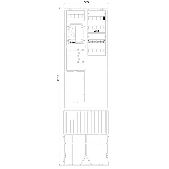 f-tronic Zähleranschlusssäule ZSA202-2-eHZ-APZ-HAK Nr. 7160161
