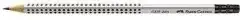 Faber-castell Bleistift GRIP 2001 117201 mit Radierer B silbergrau