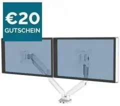 Fellowes Monitorarm doppelt Platinum Series 8056301 weiß