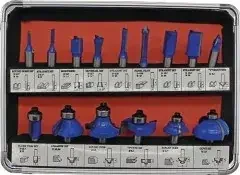 Fisch-tools HM-Oberfräserkassette 973CT15A 15-tlg.Schaft-D.8mm HM