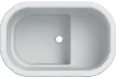 Geberit GE Bambini Sitzbadewanne 71,5×46,5×39,5cm, ohne Überlauf, weiß