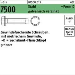 Gewindefurchendeschraube DIN 7500 6-ktflanschkopf DM 4×30 Sta galv.verz. 1000St.