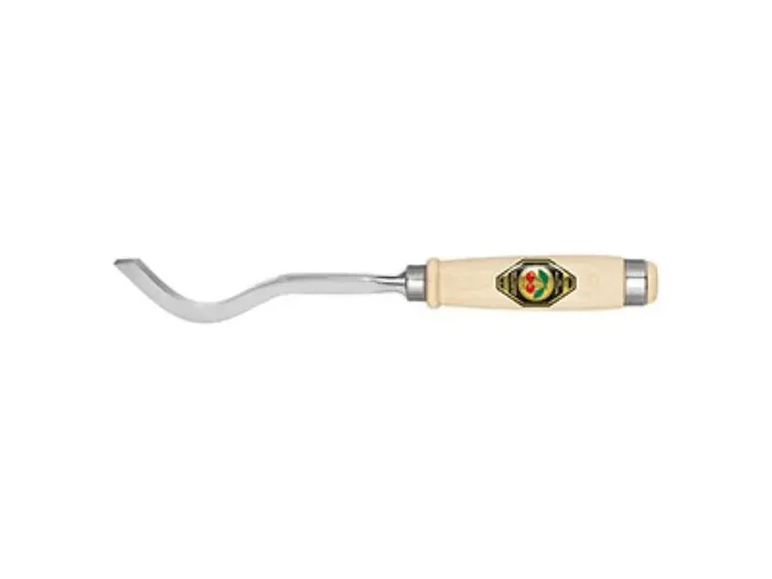 Gooseneck chisel with wooden handle – 12 mm