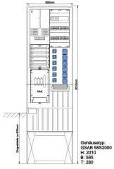 GSAB Elektrotechnik Festplatzsäule 08.1P11FP6S6C