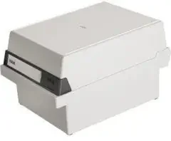 Han Karteikasten 966-11 DIN A6 quer max. 800Karten PS lichtgrau