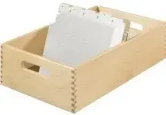 Han Karteitrog 1005-0 DIN A5 quer max. 1.500Karten Holz natur