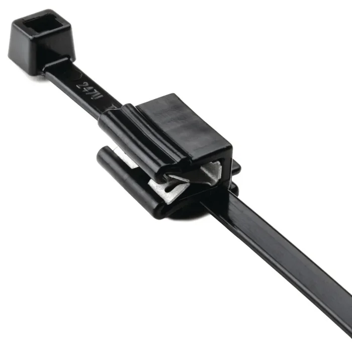 Hellermann Tyton Befestigungsbinder 150-40582 Typ T50REC5B-PA66HS/PA66HIRHS-BK (500)