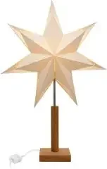 Hellum LED-Papierstern m. Holzfuß 578737