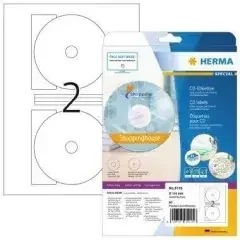 Herma CD/DVD Etikett 5115 116mm Maxi weiß 50 St./Pack.