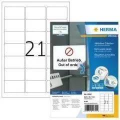 Herma Etikett 10301 63,5×38,1mm ablösbar ws 2.100 St.