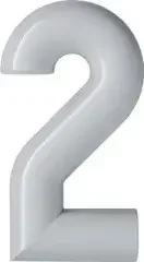 Hewi Hausnummer Ziffer 2 Spezial-Polyamid 99 reinweiß 165mm D.33mm