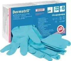 Honeywell Einw.-Handsch.Dermatril 740 Gr.8 blau Nitril 100 St./Box
