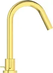Ideal Standard IS 3-Loch Waschtischarmatur JOY, m.Ablgarn., Ausld.127mm, Brushed Gold