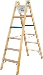 ILLER-LEITER Holz Stufen Stehleiter 2108-7