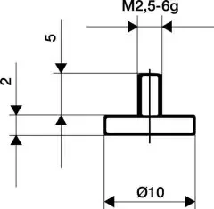 KÄfer Messeins.D.20mm plan M2,5 STA z.Messuhren
