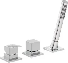 Kludi -DECUS Wannenfüll- und Brause-EHM 3-Loch entf. Befüllung Brushed Gunmetal