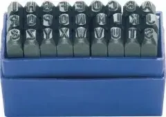 Kukko Schlagbuchstabensatz 329 27-tlg.Großbuchstaben A-Z Schrift-H.4mm in Ku.-Box