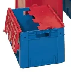 La-ka-pe Klappdeckel PP L600xB400mm blau m.Scharnier 4St./Karton
