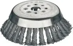 Lessmann Kegelbürste D.155mm Drahtstärke 0,5mm STA 12mm Bohr.25,4mm 10000min-¹