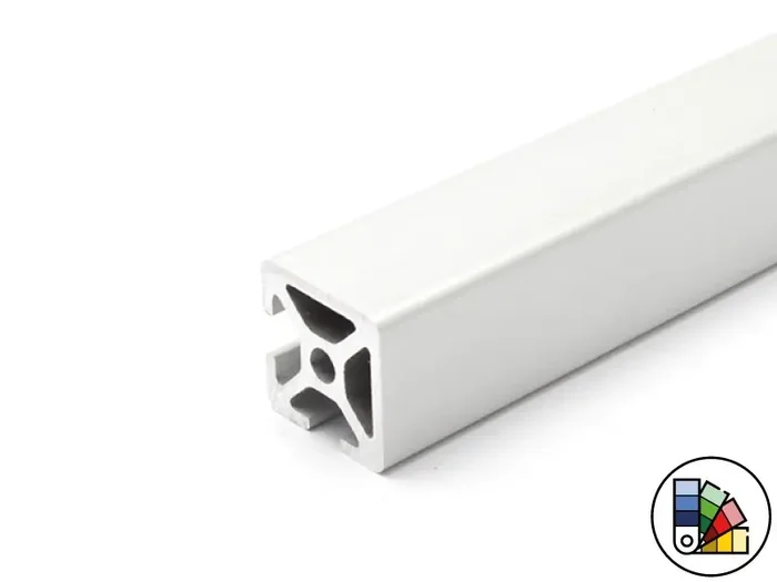 Perfil de diseño / perfil de aluminio 20x20L – 2N 90° – Ranura tipo I 5 – longitud de barra 3 metros – recubrimiento en polvo disponible en varios colores