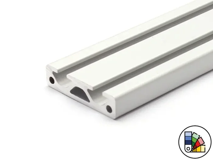 Profilé aluminium 40x10S type I rainure 5 – longueur de barre 3 mètres – revêtement en poudre disponible en différentes couleurs