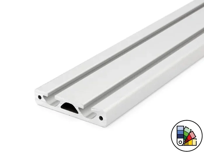 Profilé aluminium 80x16S type I rainure 8 (lourd) – longueur de barre 3 mètres – revêtement en poudre disponible en différentes couleurs