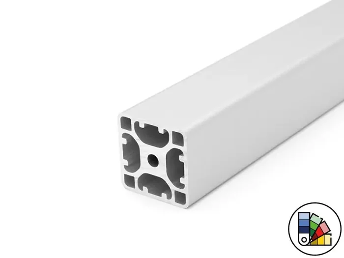 Profilé design / profilé aluminium 40x40L – 4 rainures cachées – rainure de type I 8 (légère) – longueur de barre 3 mètres – revêtement en poudre disponible en différentes couleurs