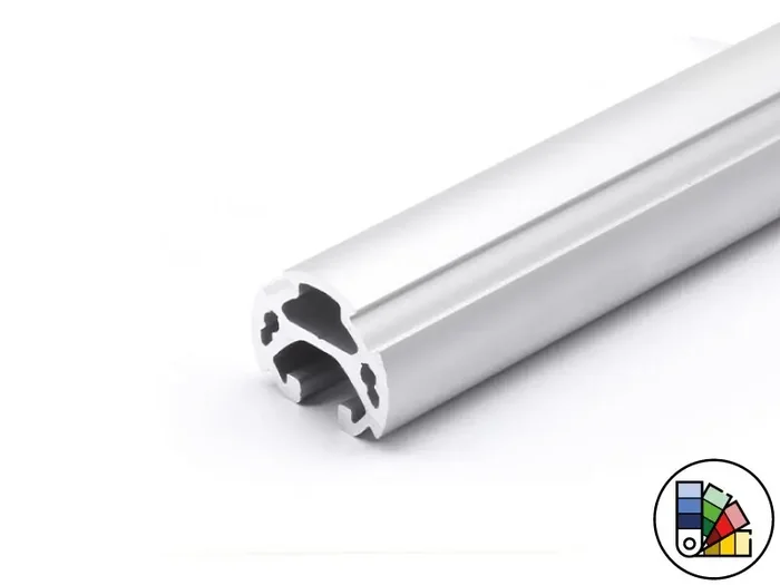 Profilrohr aus Aluminium mit einer Nut D30 – I-Typ Nut 8 – Stablänge 3 Meter – Pulverbeschichtung in verschiedenen Farben wählbar