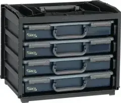Raaco Sortimentskastentresor B376xT310xH265mm 4 Fächer m.Sortimentskästen PP