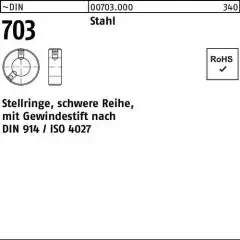 Stellring DIN 703 m.Gewindestift 20 x 40 x 20 Stahl schwere Reihe 10 Stück