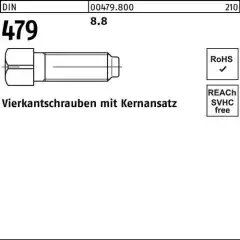 Vierkantschraube DIN 479 Kernansatz M16x 60 SW 17 8.8 10 Stück