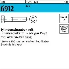 Zylinderschraube DIN 6912 Innen-6kt M10x 20 A 2 100 Stück